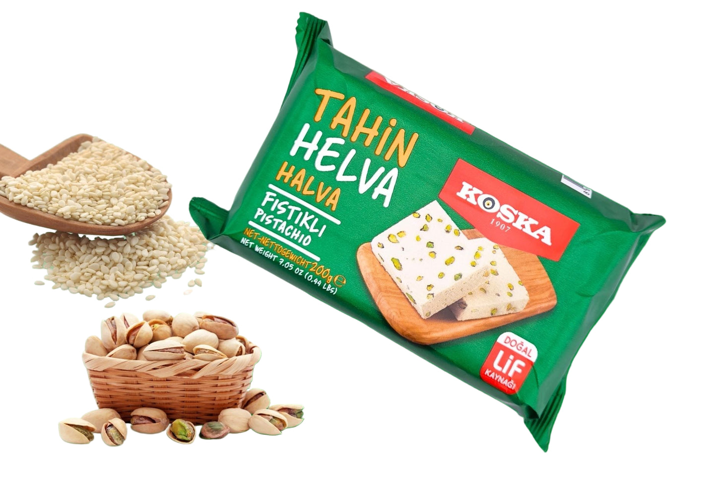 Sugar Free Halva w/ Pistachio (200g x 12)