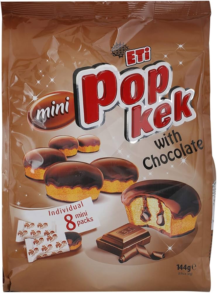 ETI Mini pop kek coated cake w/ chocolate sauce (144g x 10pc)