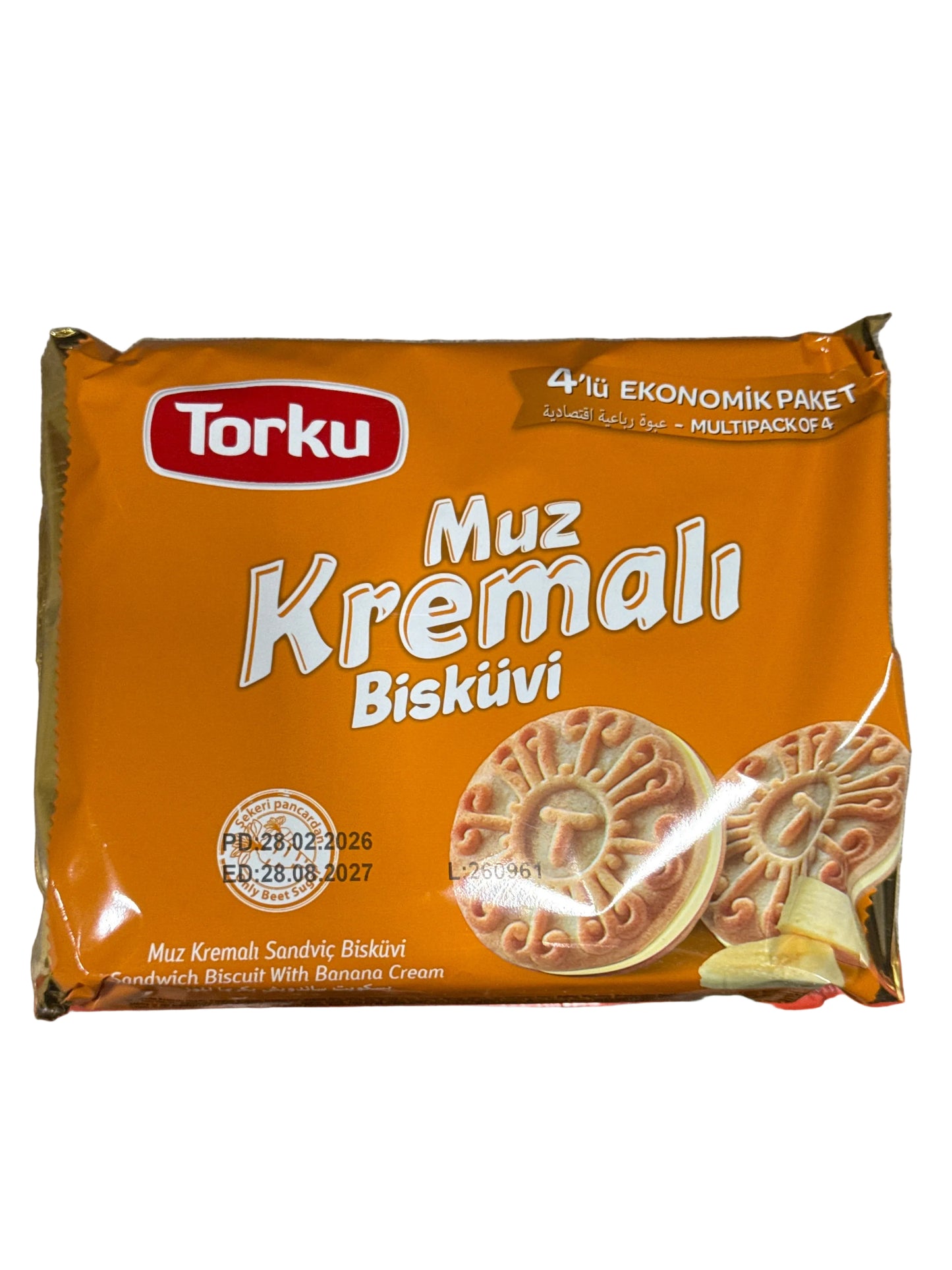Kremali Sandwich Biscuit w/ Banana Cream (61g x 4 x 8)