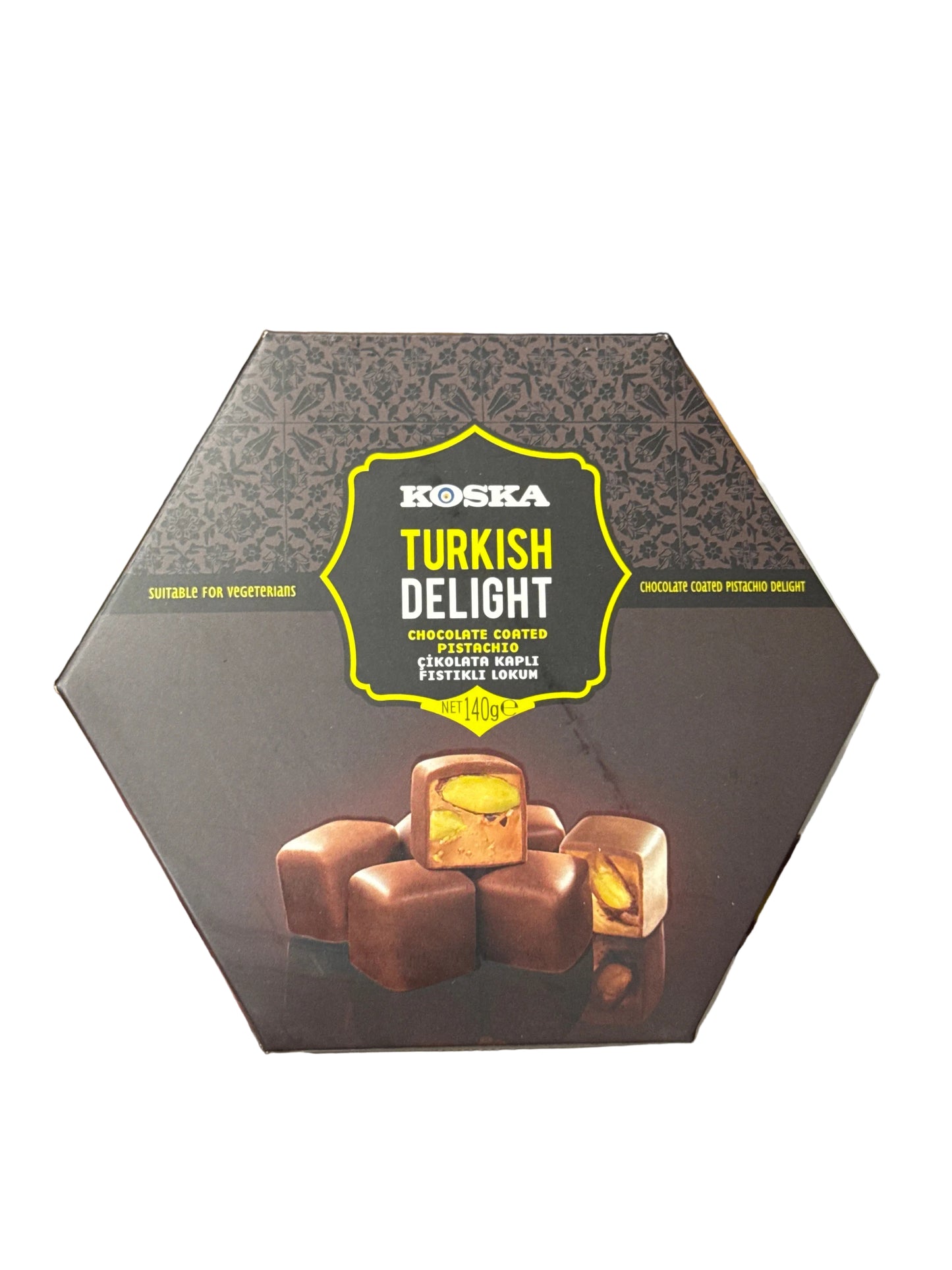 Chocolate Coated Turkish Delight w/ Pistachio(140g X12)