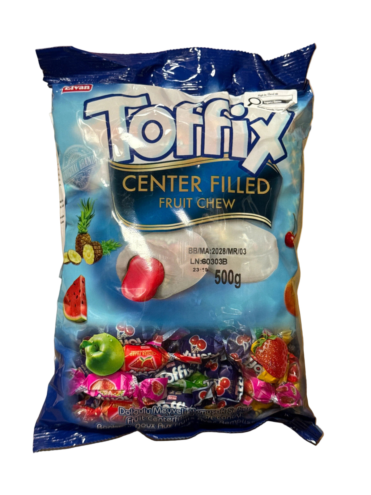 Toffix Center Filled Fruit Chew (500g x 16)