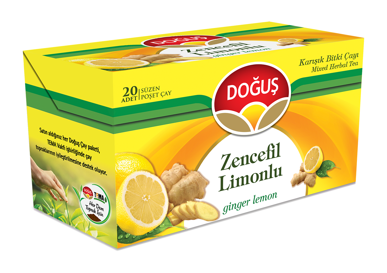 Zencefilli Limon Bitki Tea Bag (1.5g x 20 x 12)