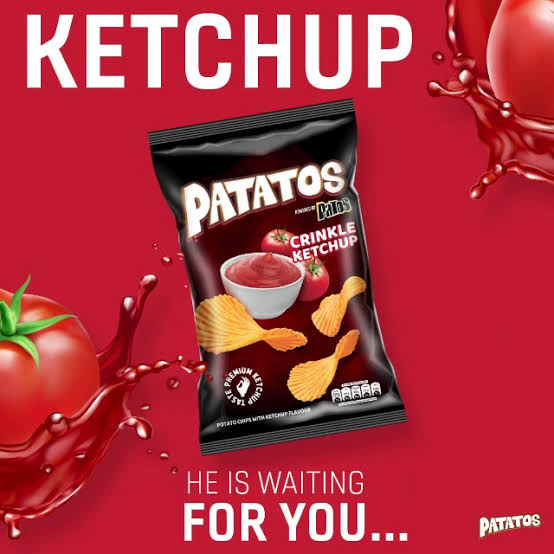 Patos Patatos Crinkle Ketchup (100g x 21)