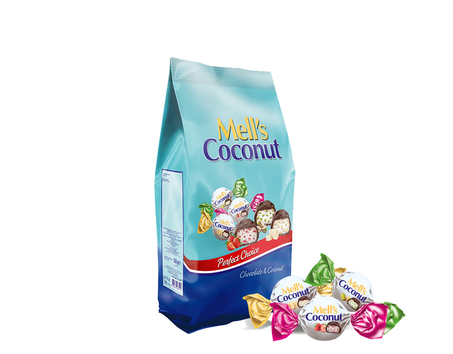Mell's Coconut Mixed Flavours Bag (500g x 24)