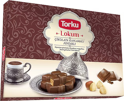 Milk Choclate Coated Turkish Delight with Hazelnut 403140  (390g x 12)