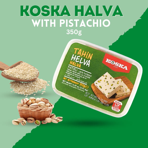 Tahin Halva w/ Pistachio (350g x 12) Koska
