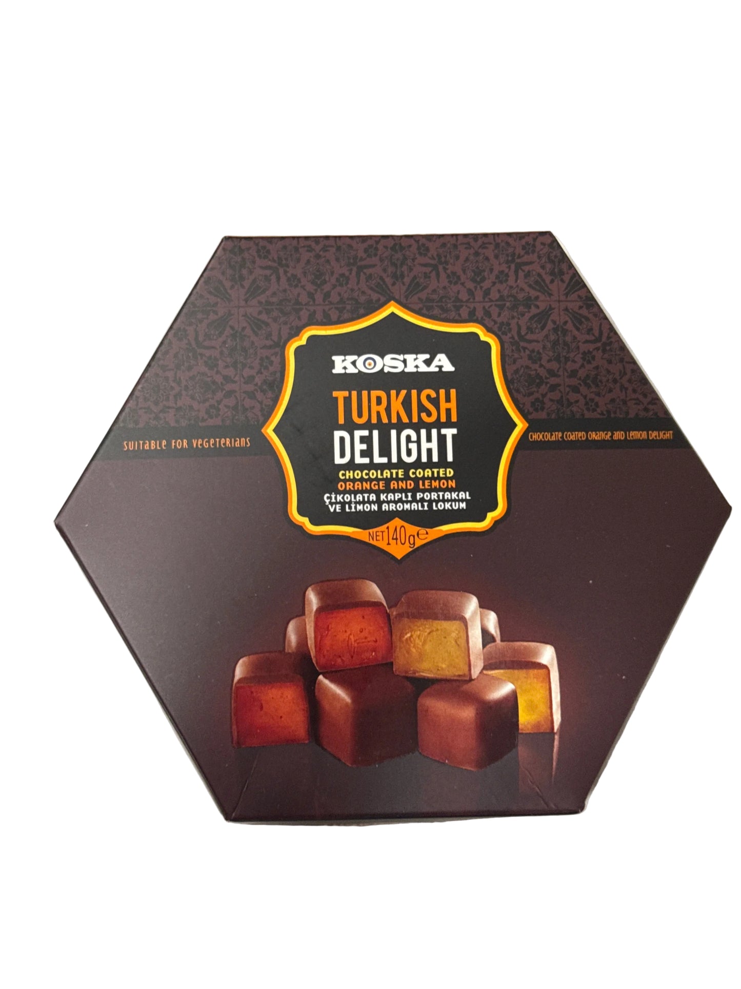 Chocolate Coated Turkish Delight w/ Orange & Lemon (140g X12)