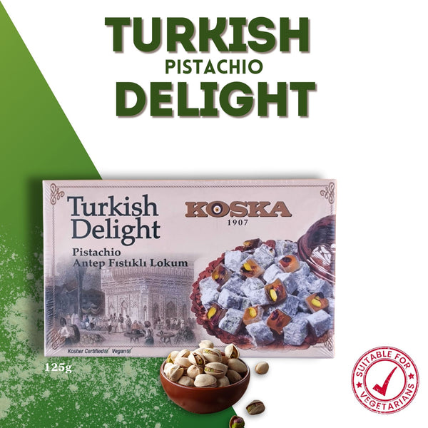 Turkish Delight w/ Pistachio (125g x 24) Koska
