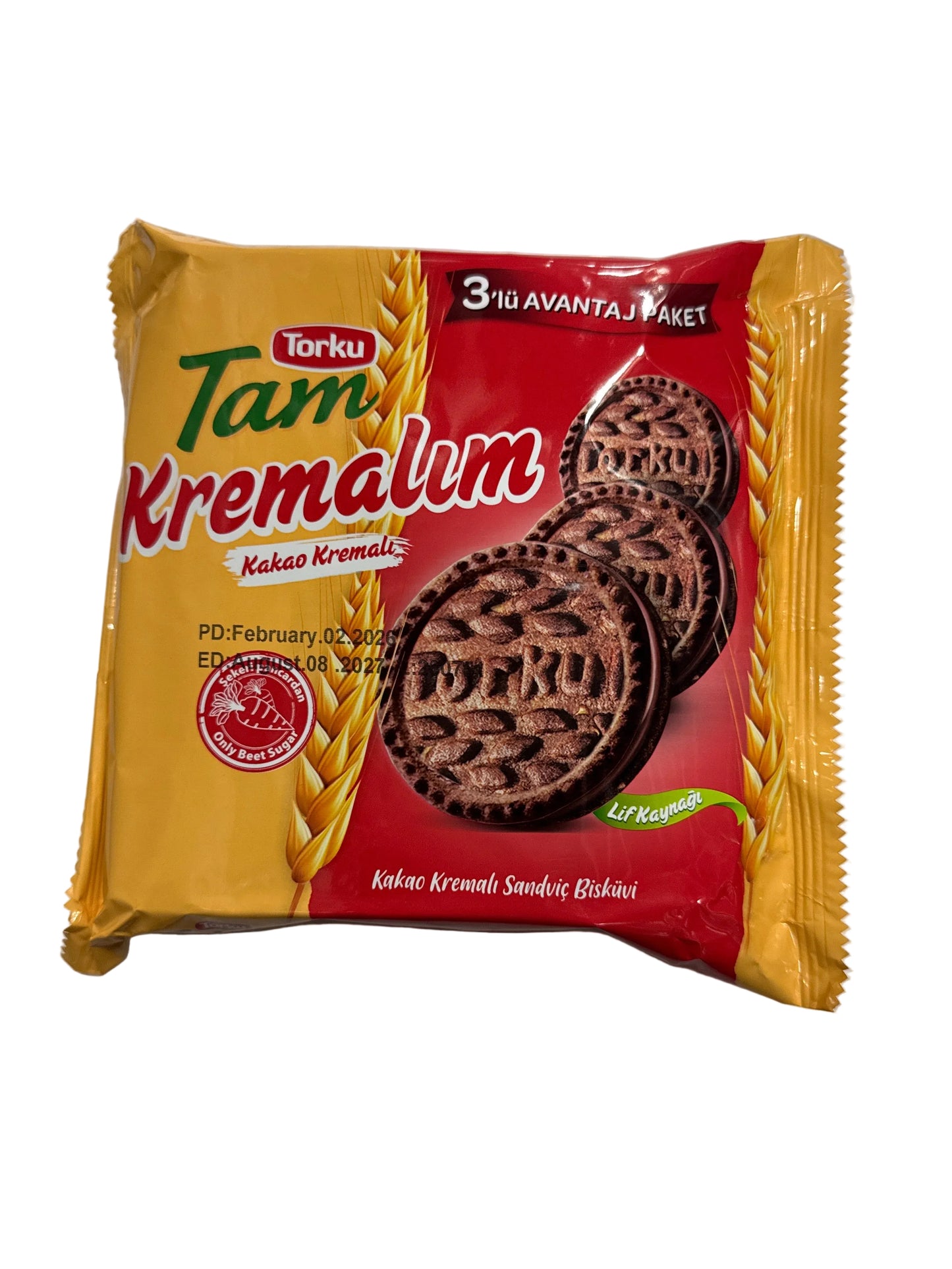 Tam Kremalim Cocoa Biscuit w/ Chocolate cream (83g x 3)x12]