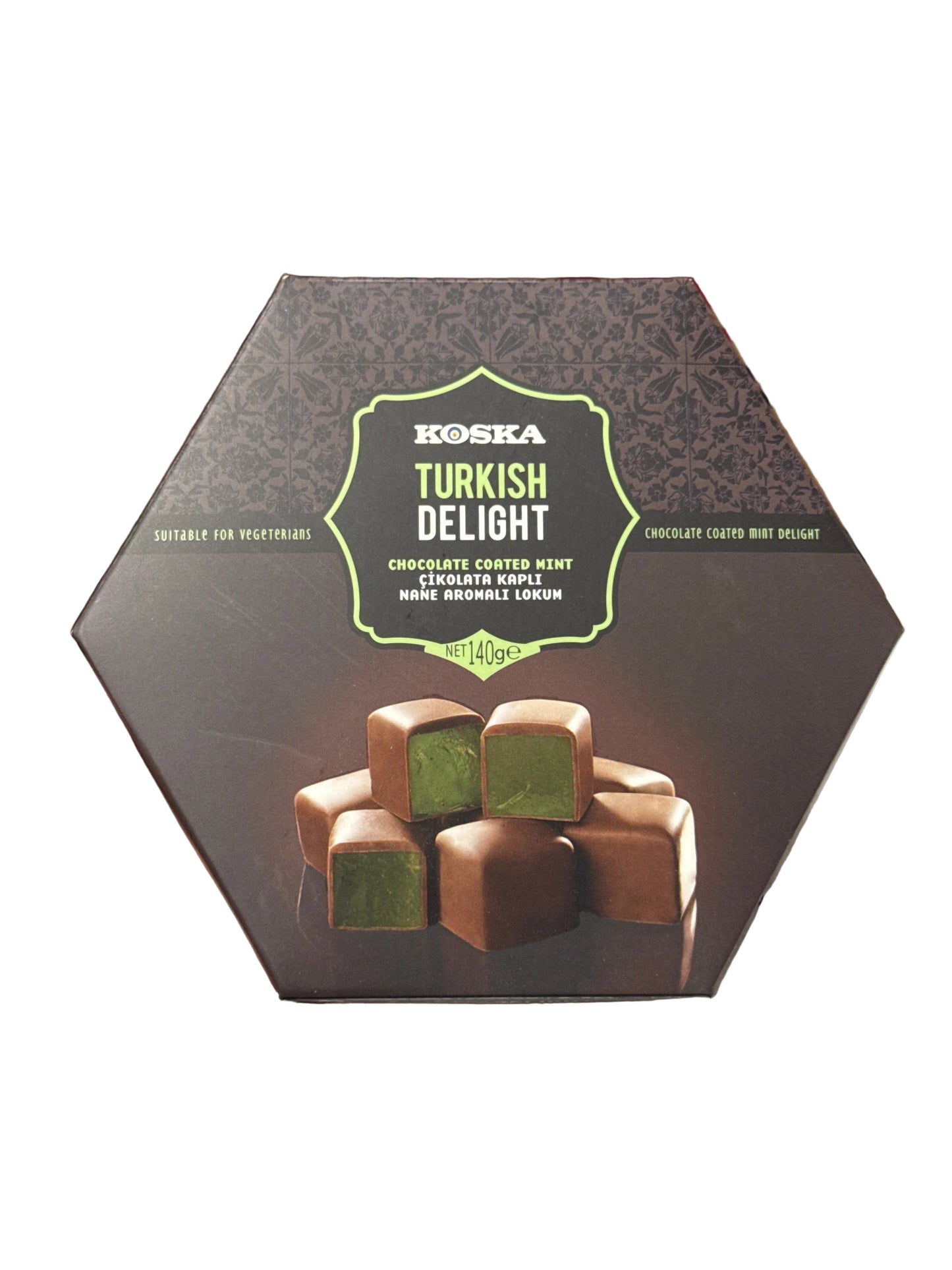 Chocolate Coated Turkish Delight w/ Mint (140g X12)
