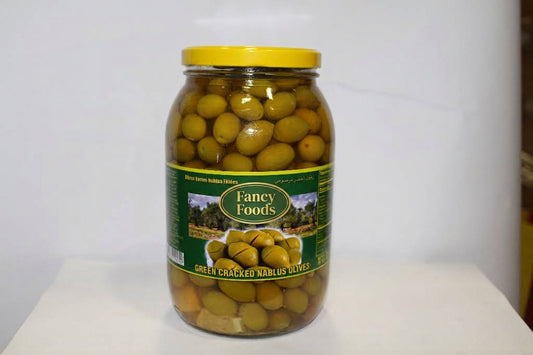 Green Cracked Nablus Olives (2L x 6)