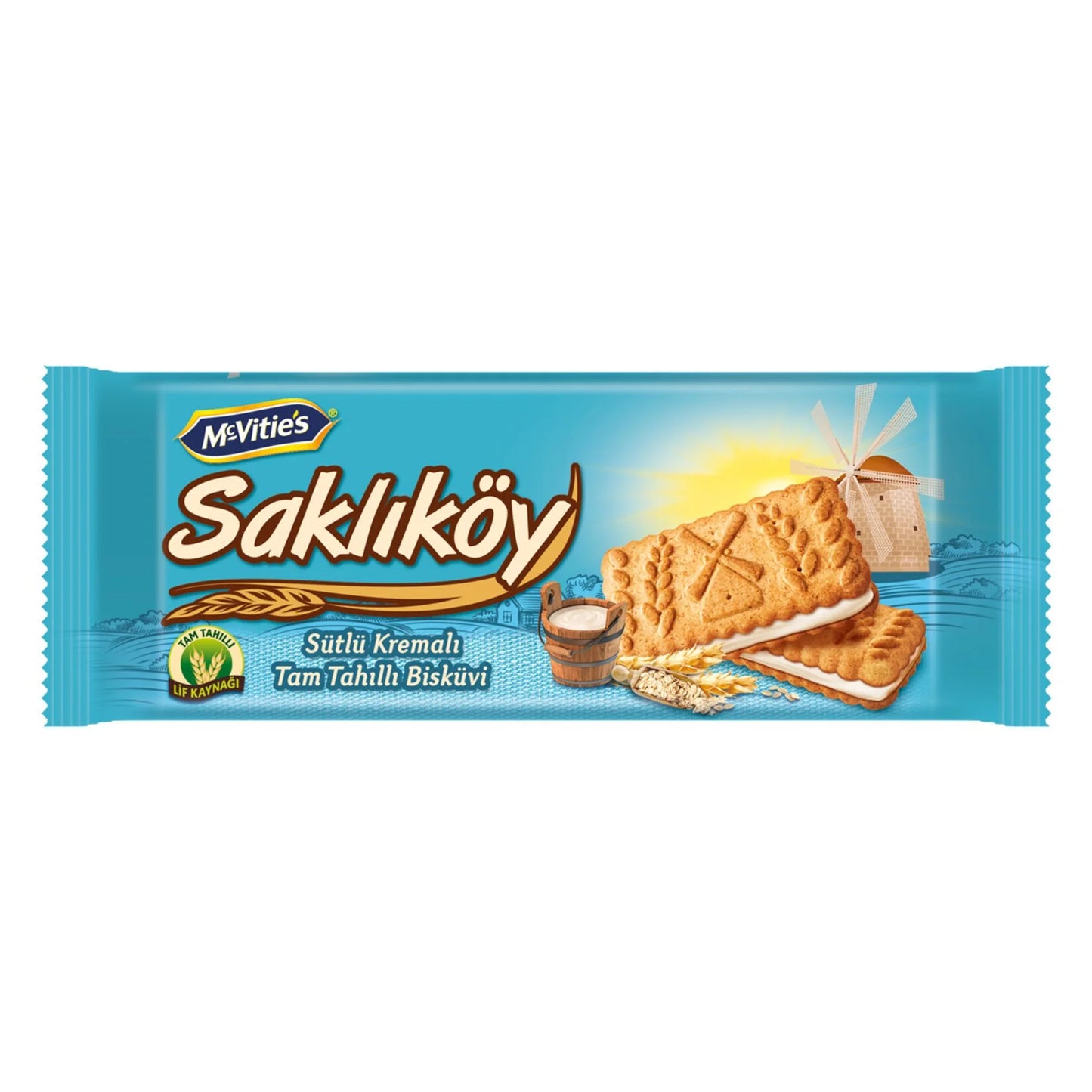 Ulker Sakliköy Sandwich Biscuit w/Milk Cream (3 x 88g x 12 Pks)