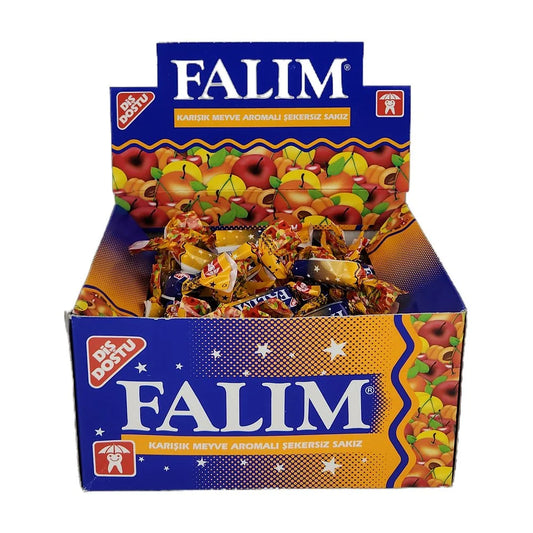 Falim Mix Fruit Flavored Unsweetened Gum (100pc x 20 boxes)