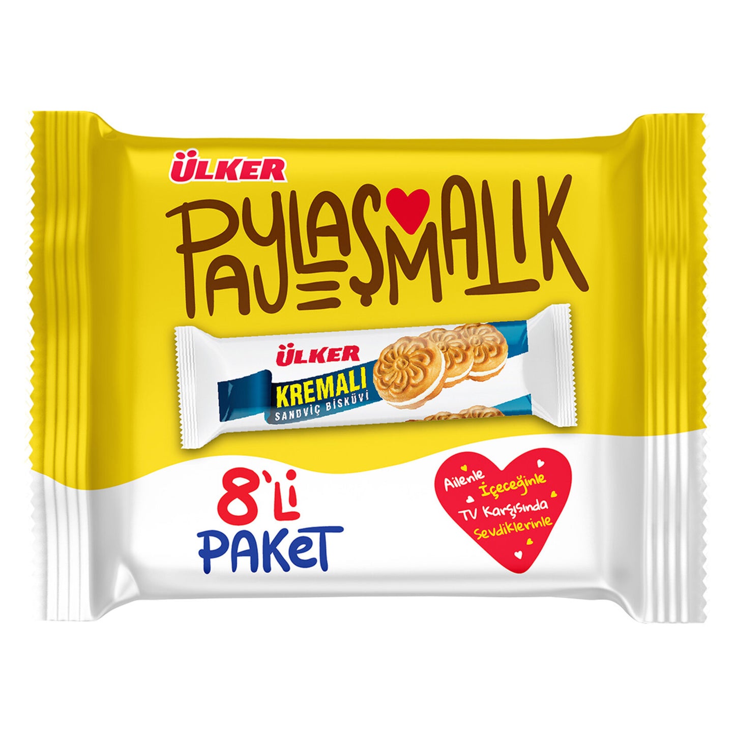 Ulker Paylasmalik Sandwich Biscuits w/ Cream (61g x 8 x8)