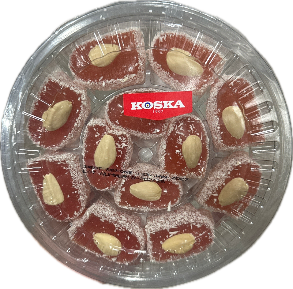 Rose Flavered Palace Turkish Delight w/ Almond (300g X12)
