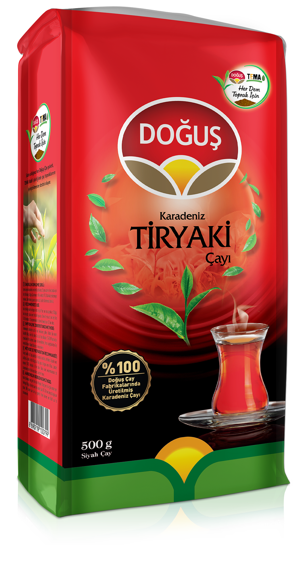 Karadeniz Tiryaki Black Tea (500g x 12) kirmizi Dem