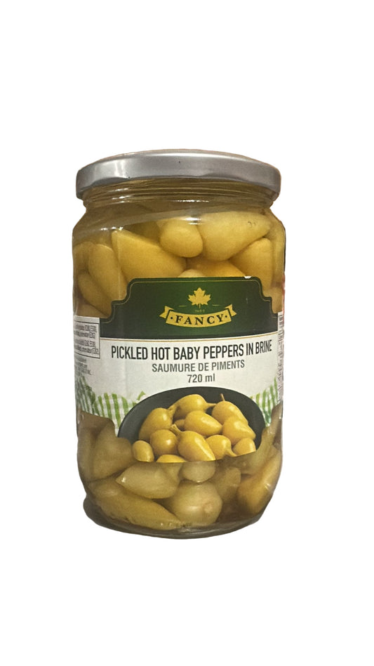 Pickled Hot Baby Peppers (720ml x 12)
