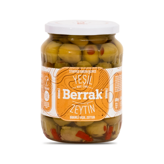 Green Olives Stuffed w/ Red Pepper (720ml x 12)