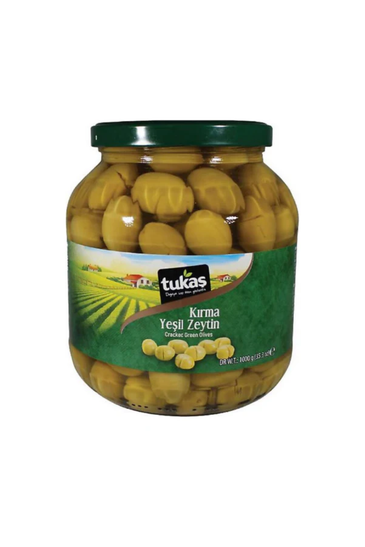 Tukas Cracked Green Olives (1700g x 6)