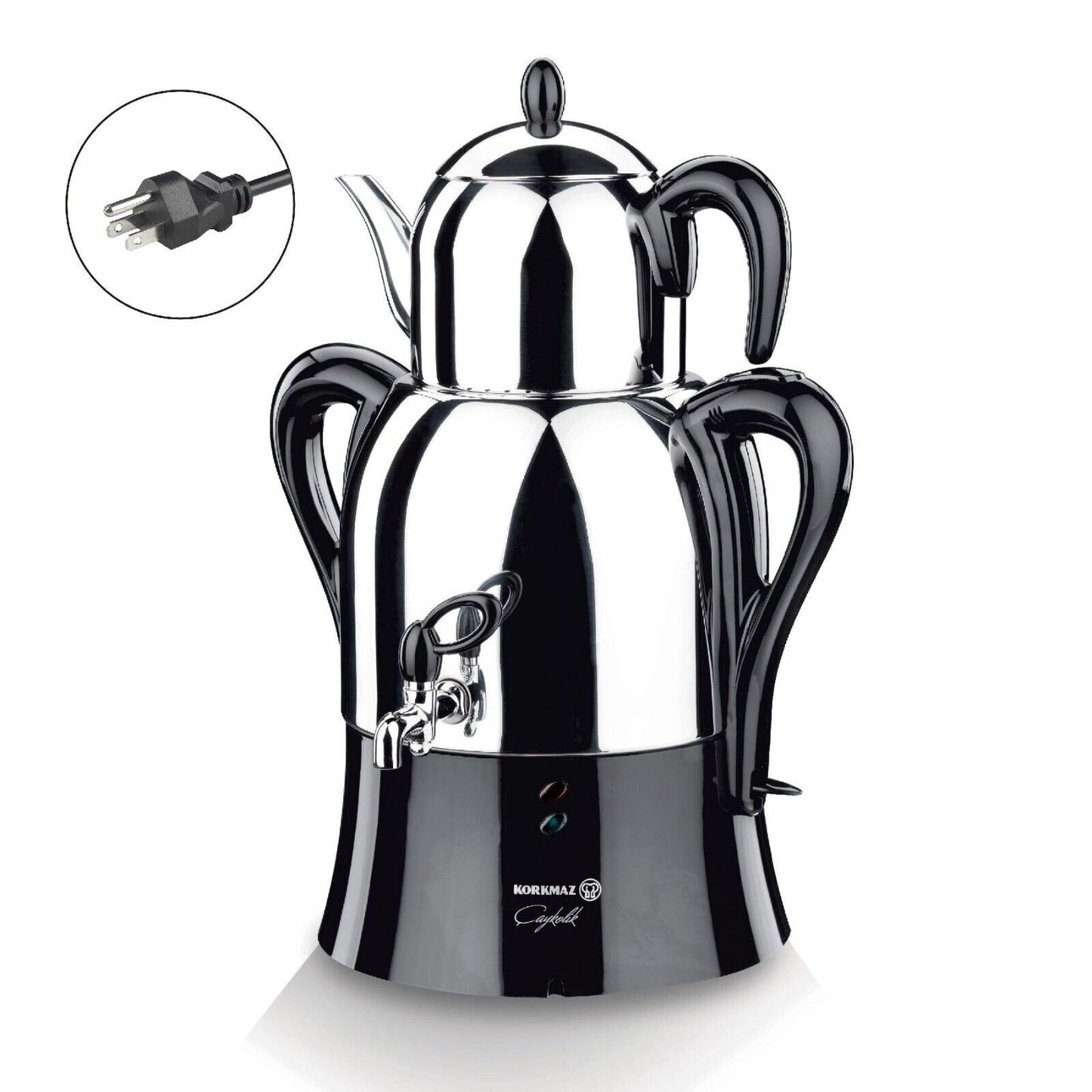 A341-14 Çaykolik Electrical Samovar Black (1 x 2)