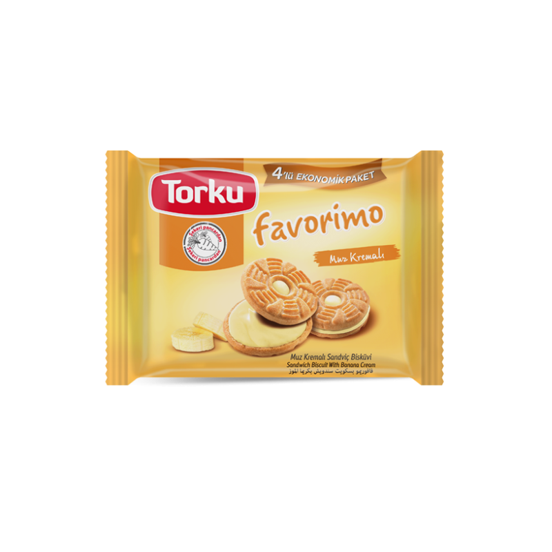 Favorimo Sandwich Biscuit w/ Banana Cream (61g x 4 x 8)