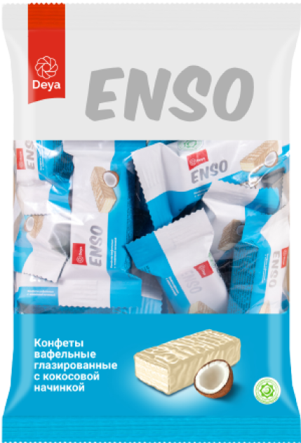 Enso Glazed Wafers w/ Coconut Filling (400g x 5)