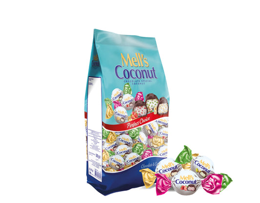 Mell's Coconut Mixed Flavours Bag (500g x 12)