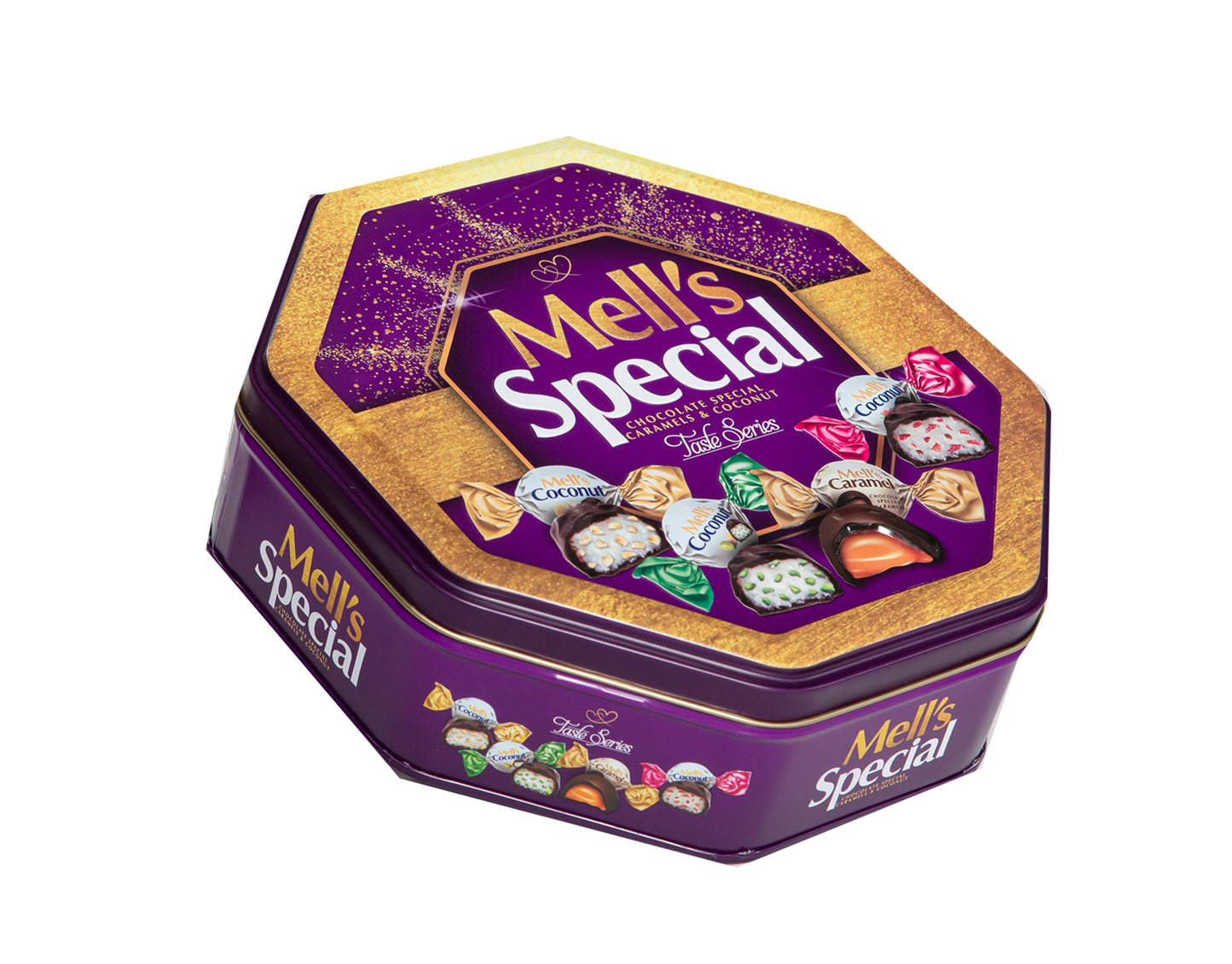 Mell's Special Caramel & Coconut- 4040 Octagon Tin  (500g x 8)