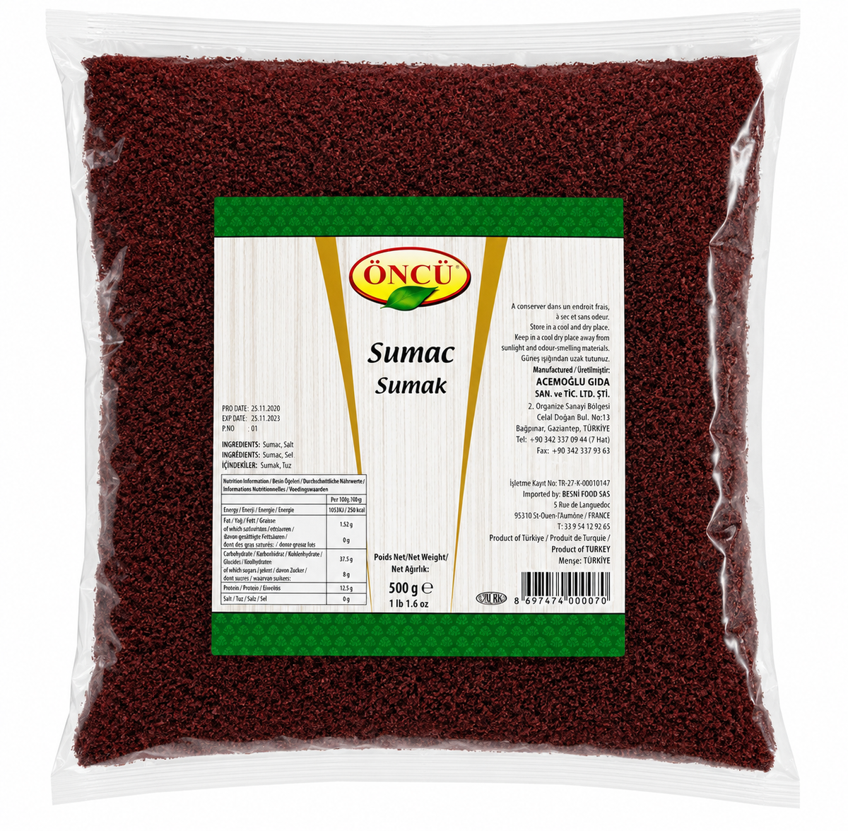 Oncu Ground Sumac (500g x 20)
