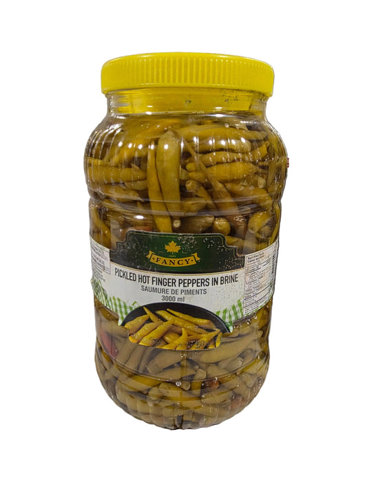 Pickled Hot Finger Peppers In Brine (3L x 6)