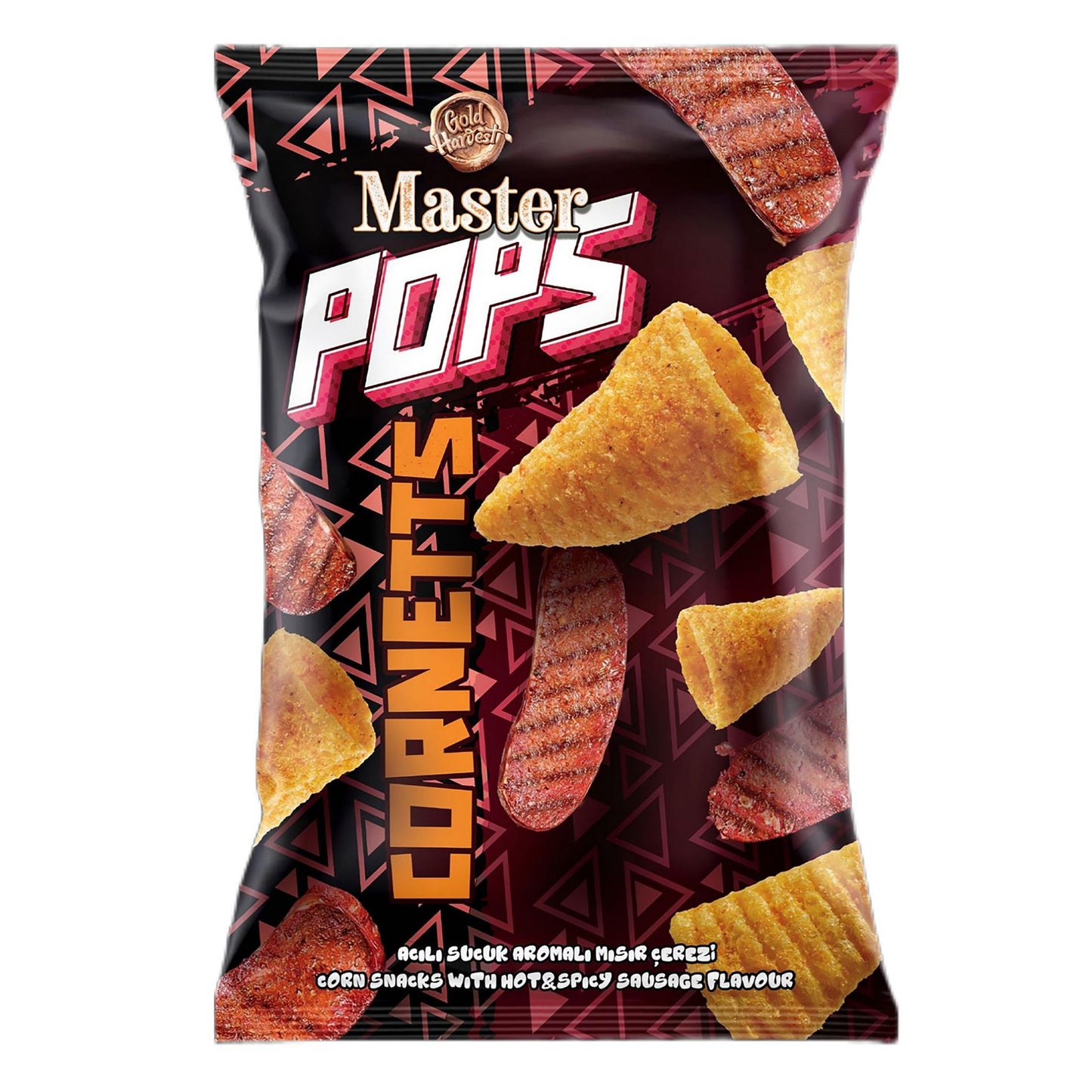 Master Pop Hot & Spicy Sausage Flavoured Corn Chips (110g X 16)